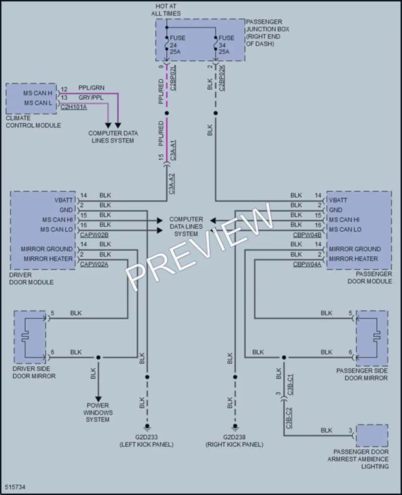 2016 LandRover RangeRoverSport Defoggers wiring diagram preview