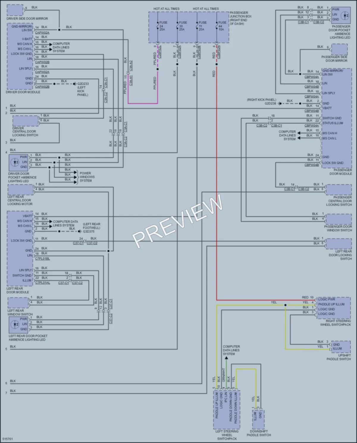2016 LandRover RangeRoverSport Interior Lights wiring diagram preview