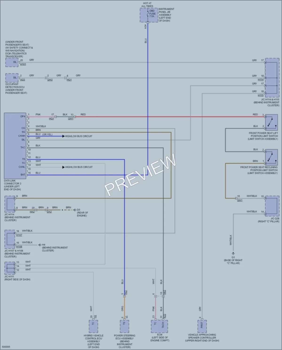2016 Lexus ES300h Computer Data Lines wiring diagram preview