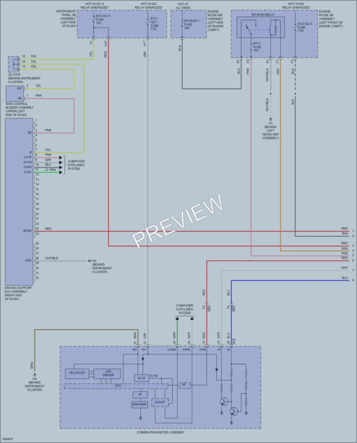 2016 Lexus ES300h Cruise Control wiring diagram preview