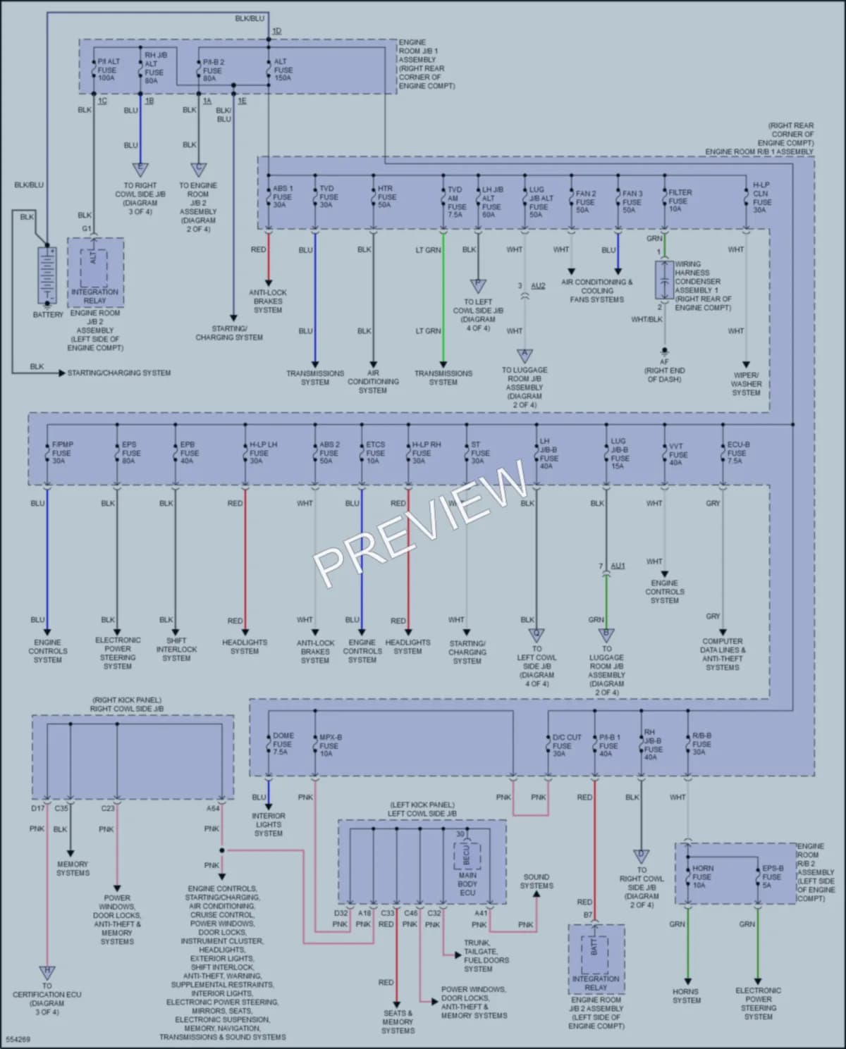 2016 Lexus GSF Power Distribution wiring diagram preview