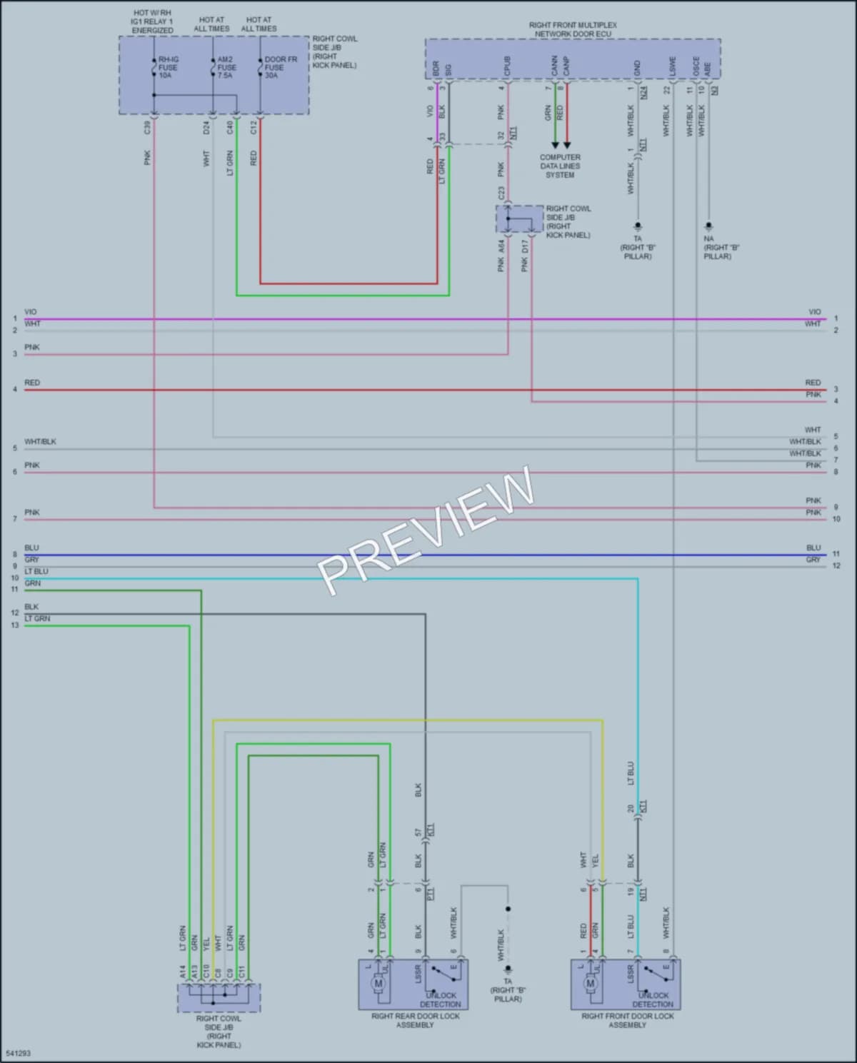 2016 Lexus GSF Power Door Locks wiring diagram preview