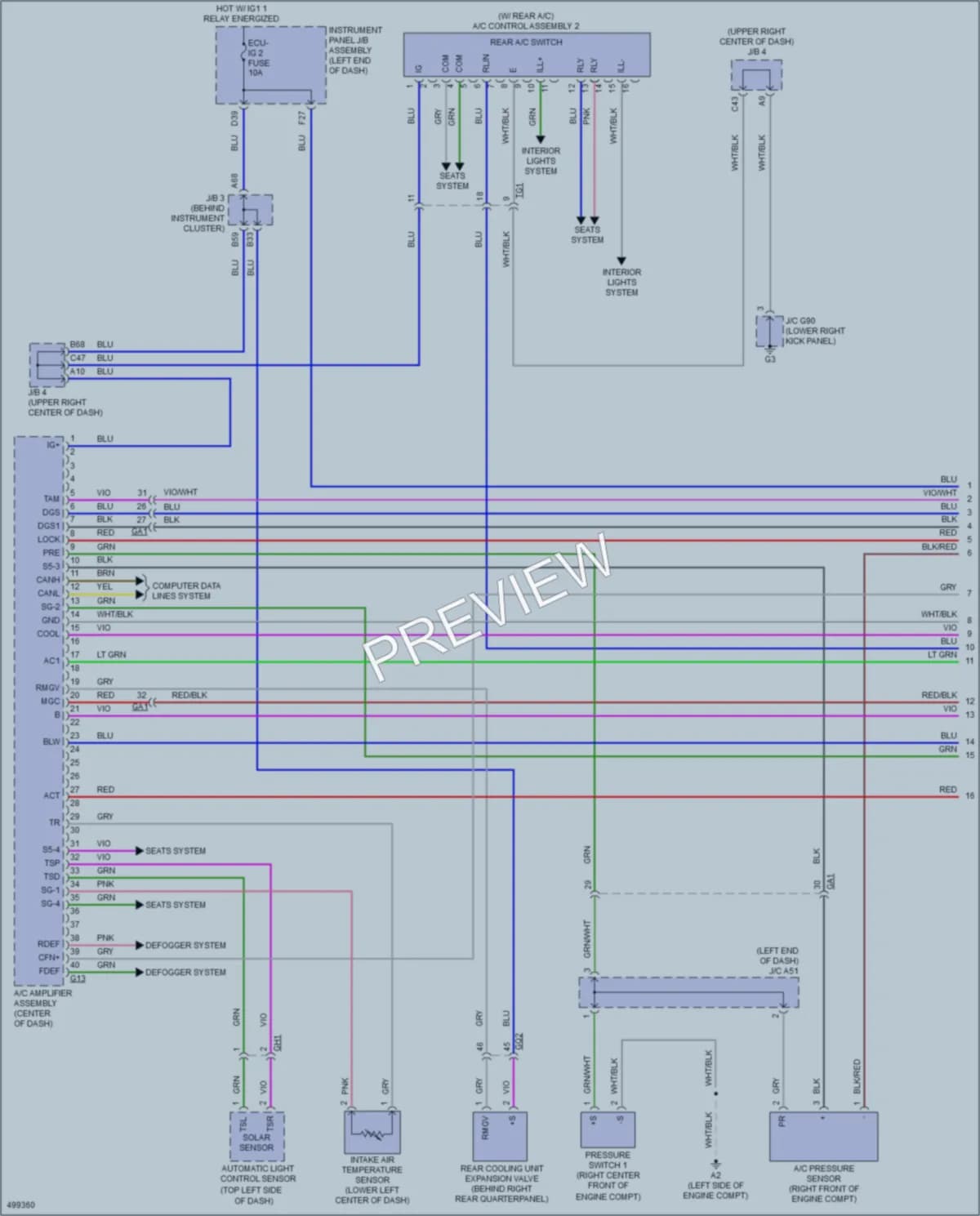 2016 Lexus GX460 Air Conditioning wiring diagram preview