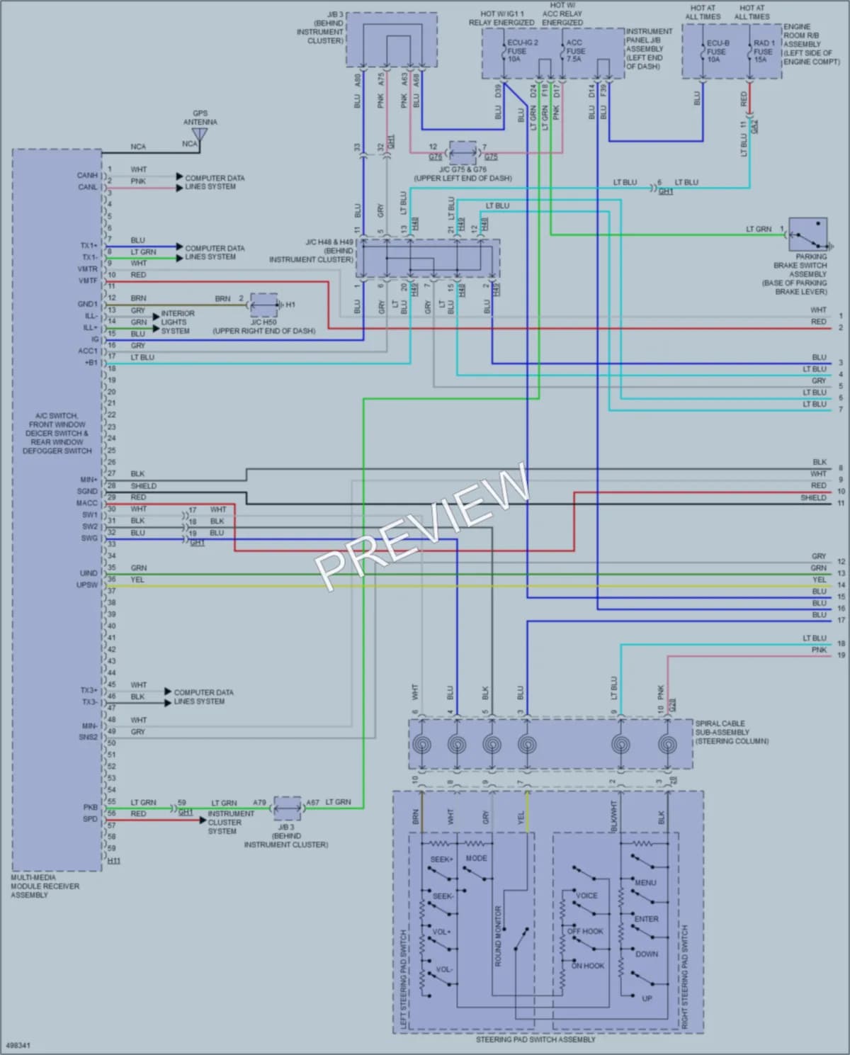 2016 Lexus GX460 Radio wiring diagram preview