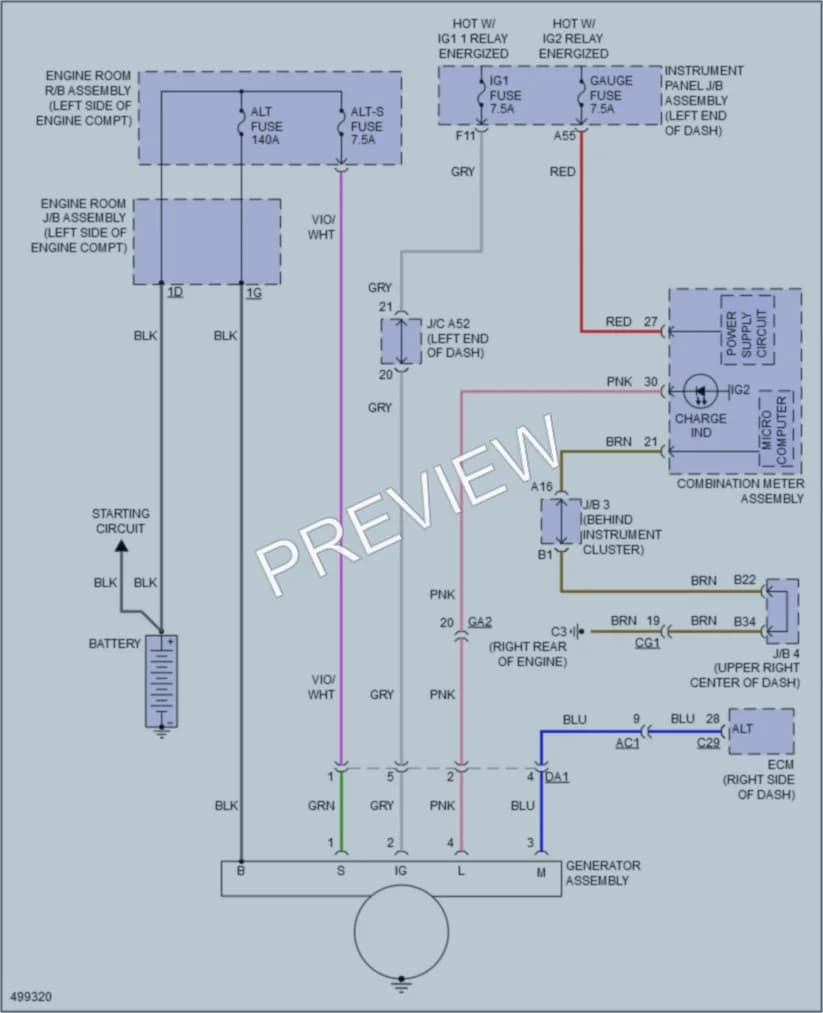 2016 Lexus GX460 Starting Charging wiring diagram preview