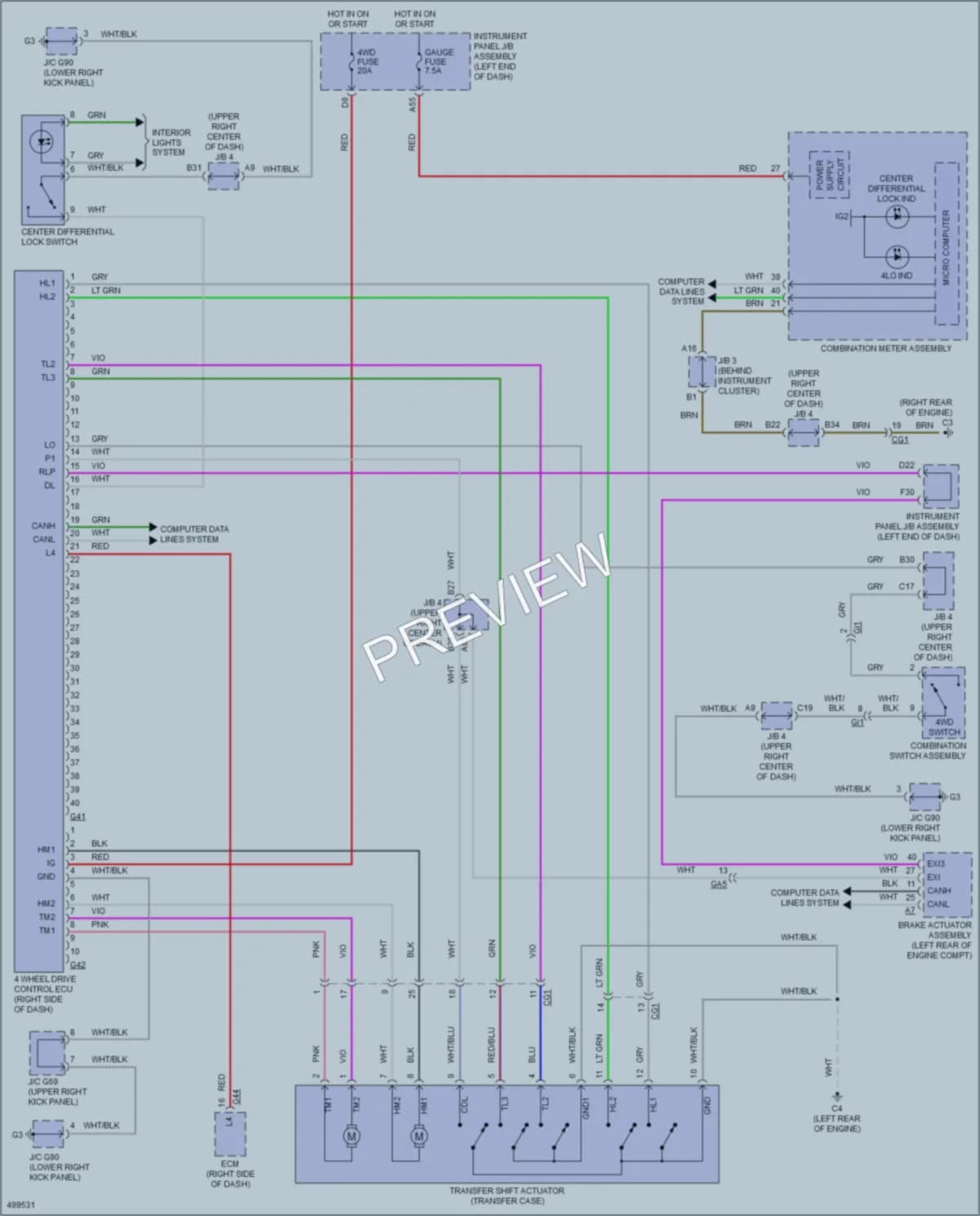 2016 Lexus GX460 Transmission wiring diagram preview