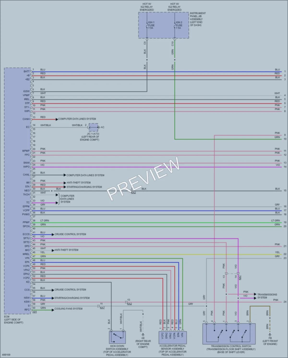 2016 Lexus IS200t Engine Performance wiring diagram preview