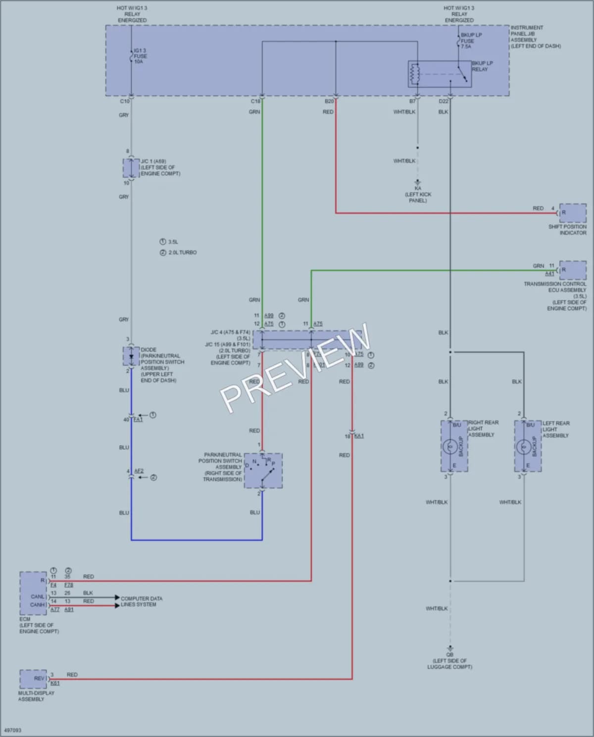 2016 Lexus IS200t Exterior Lights wiring diagram preview