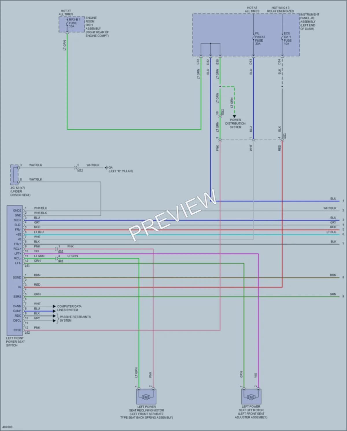2016 Lexus IS200t Memory Systems wiring diagram preview