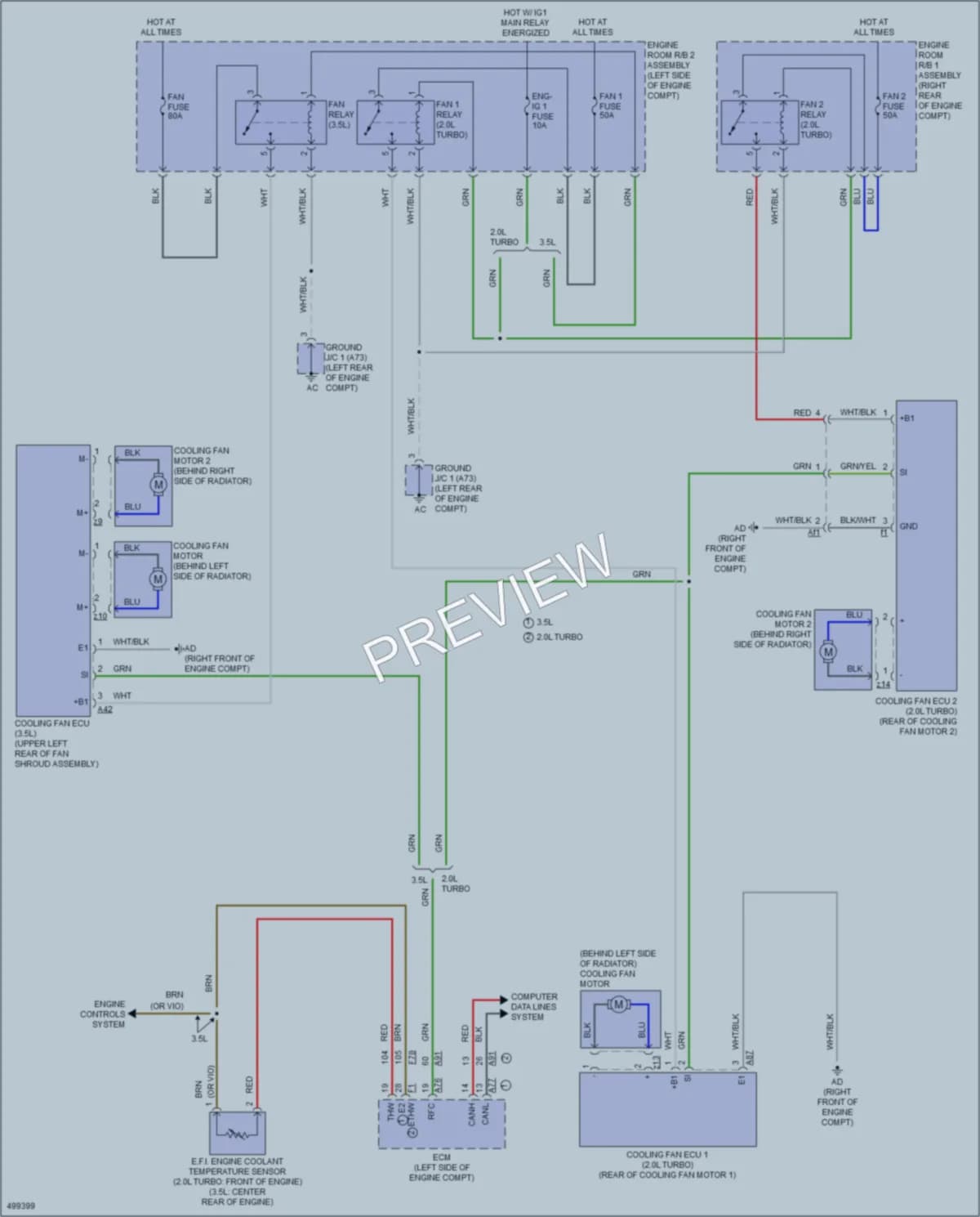 2016 Lexus IS300 Cooling Fan wiring diagram preview