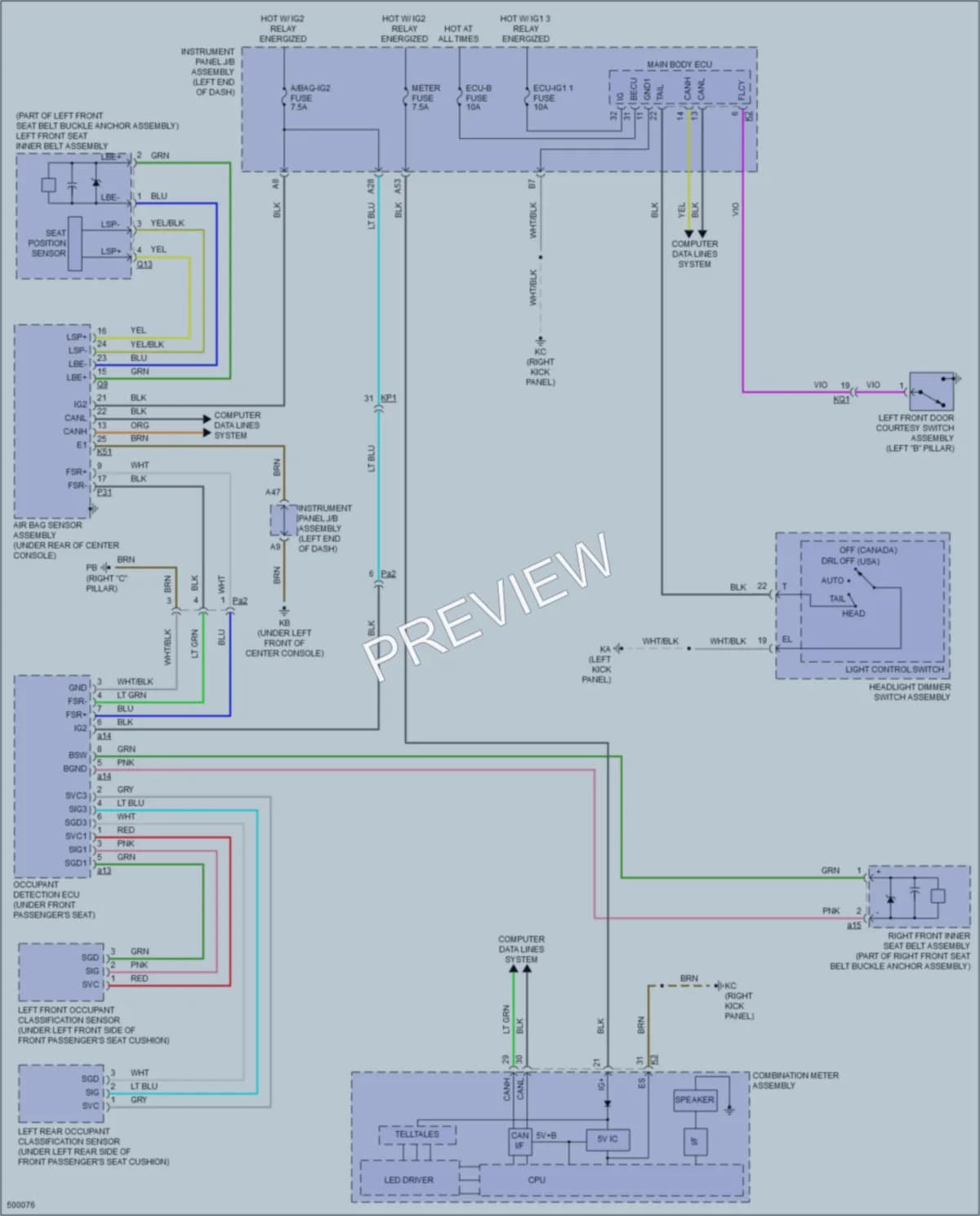2016 Lexus IS300 Warning Systems wiring diagram preview