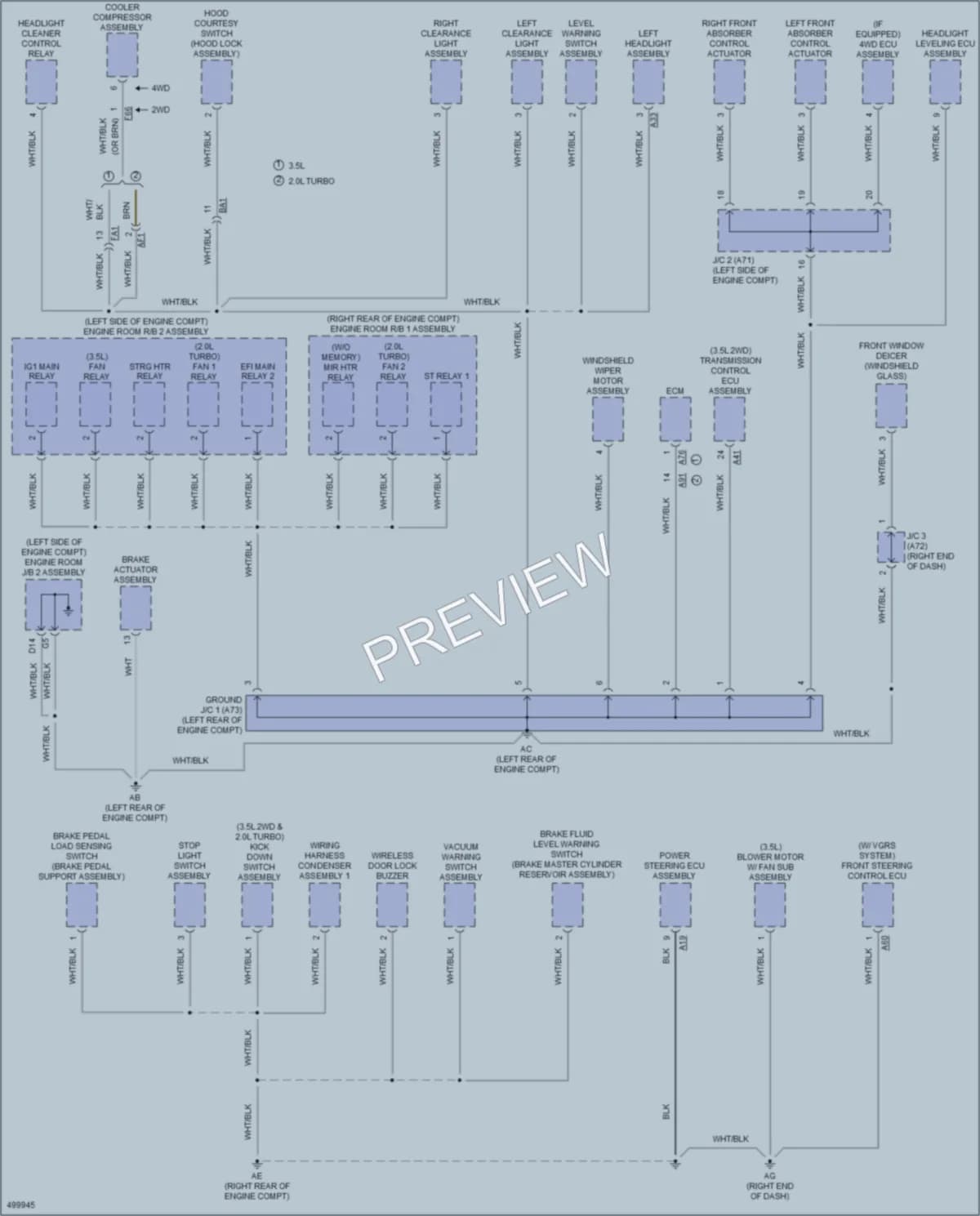2016 Lexus IS350 Ground Distribution wiring diagram preview