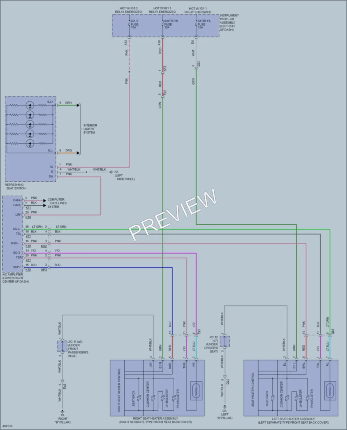 2016 Lexus IS350 Power Seats wiring diagram preview
