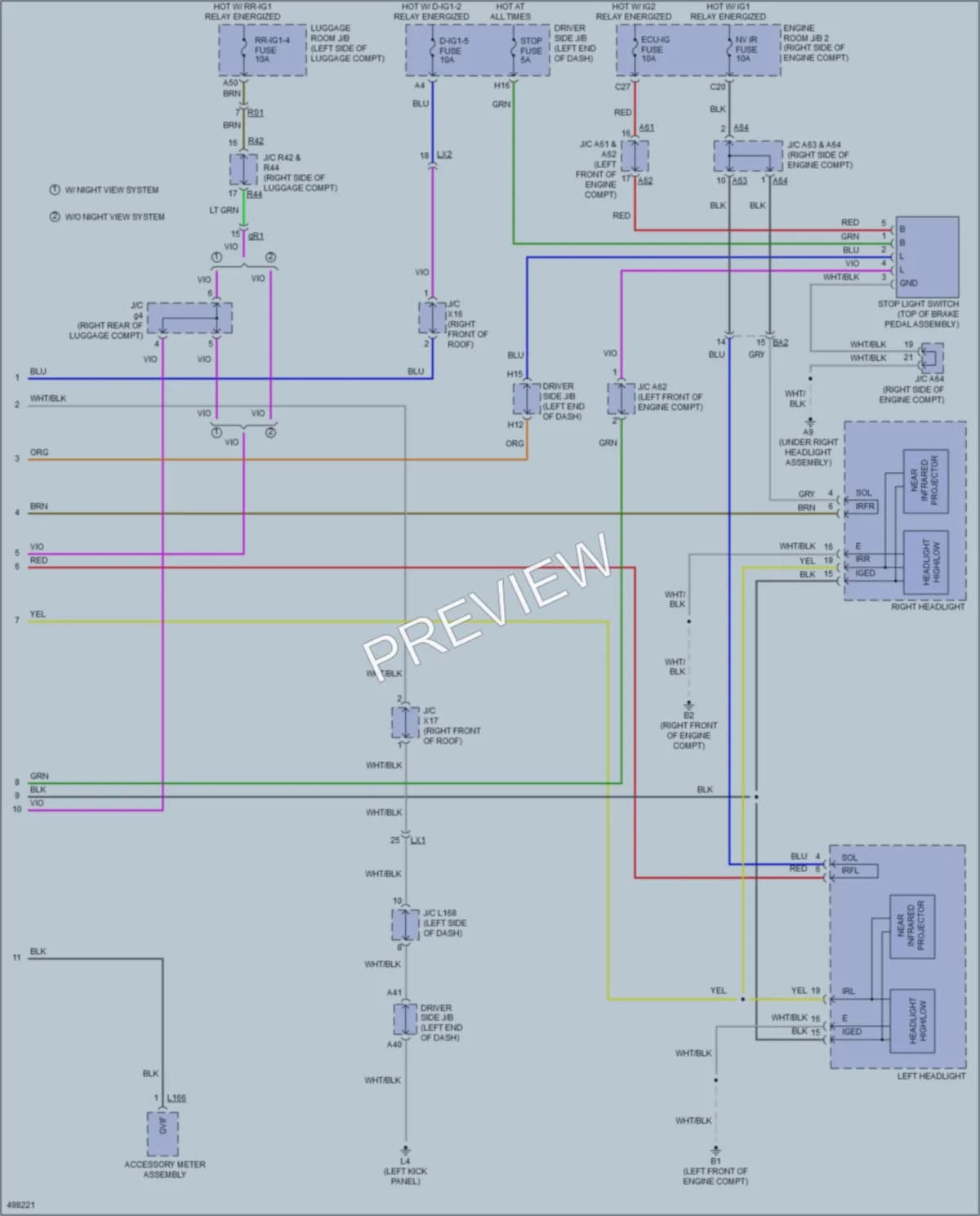 2016 Lexus LS460 Navigation wiring diagram preview