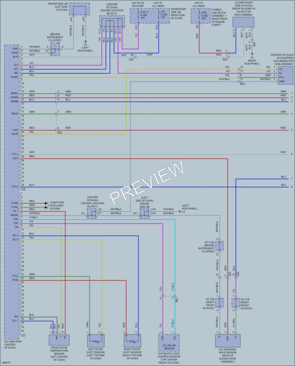 2016 Lexus LS600h Air Conditioning wiring diagram preview