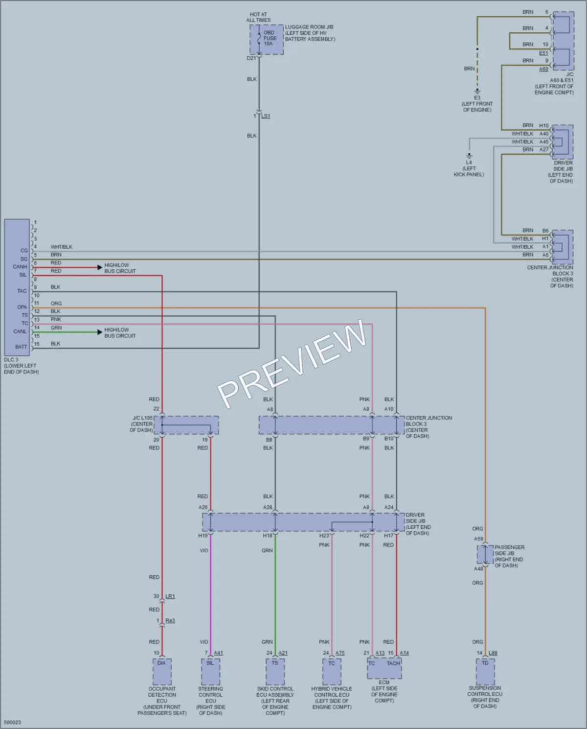 2016 Lexus LS600h Computer Data Lines wiring diagram preview