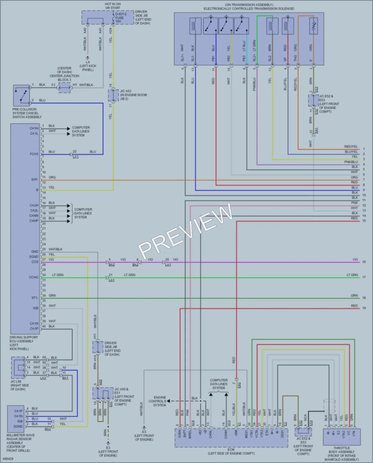 2016 Lexus LS600h Cruise Control wiring diagram preview