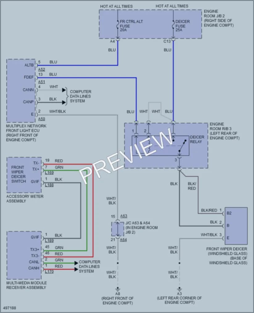 2016 Lexus LS600h Defoggers wiring diagram preview