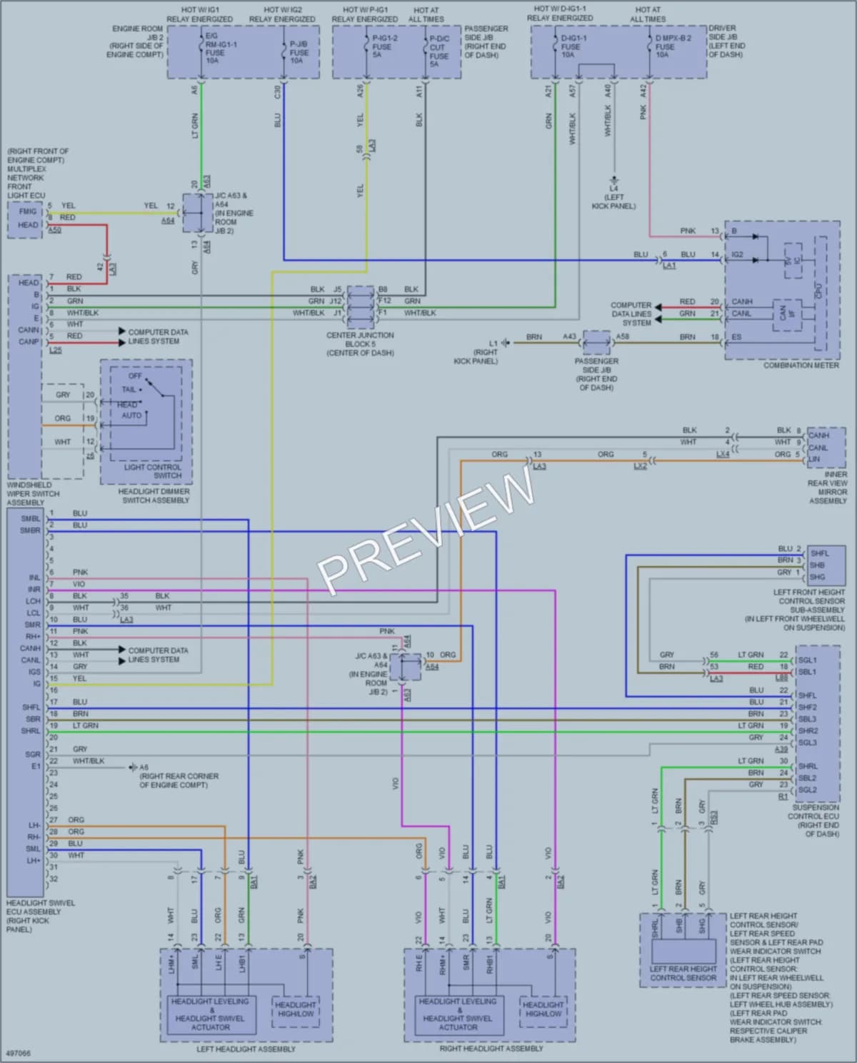 2016 Lexus LS600h Headlights wiring diagram preview