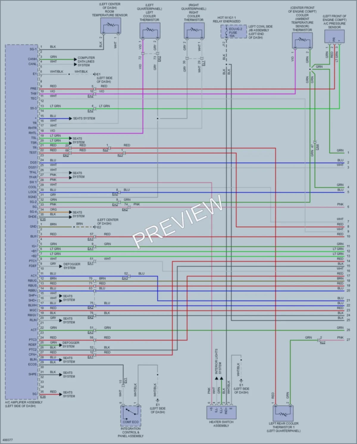 2016 Lexus LX570 Air Conditioning wiring diagram preview