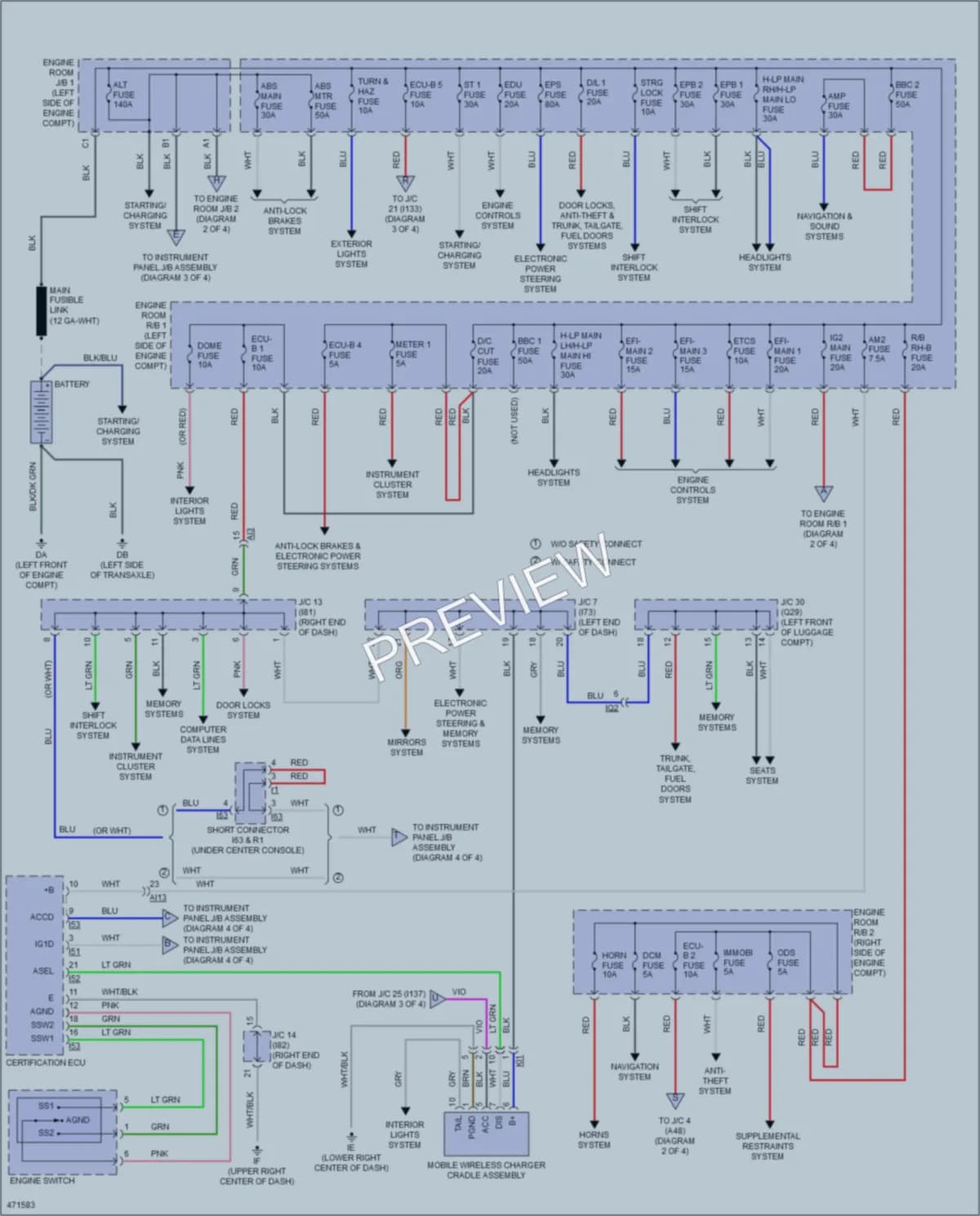 2016 Lexus NX200t Power Distribution wiring diagram preview