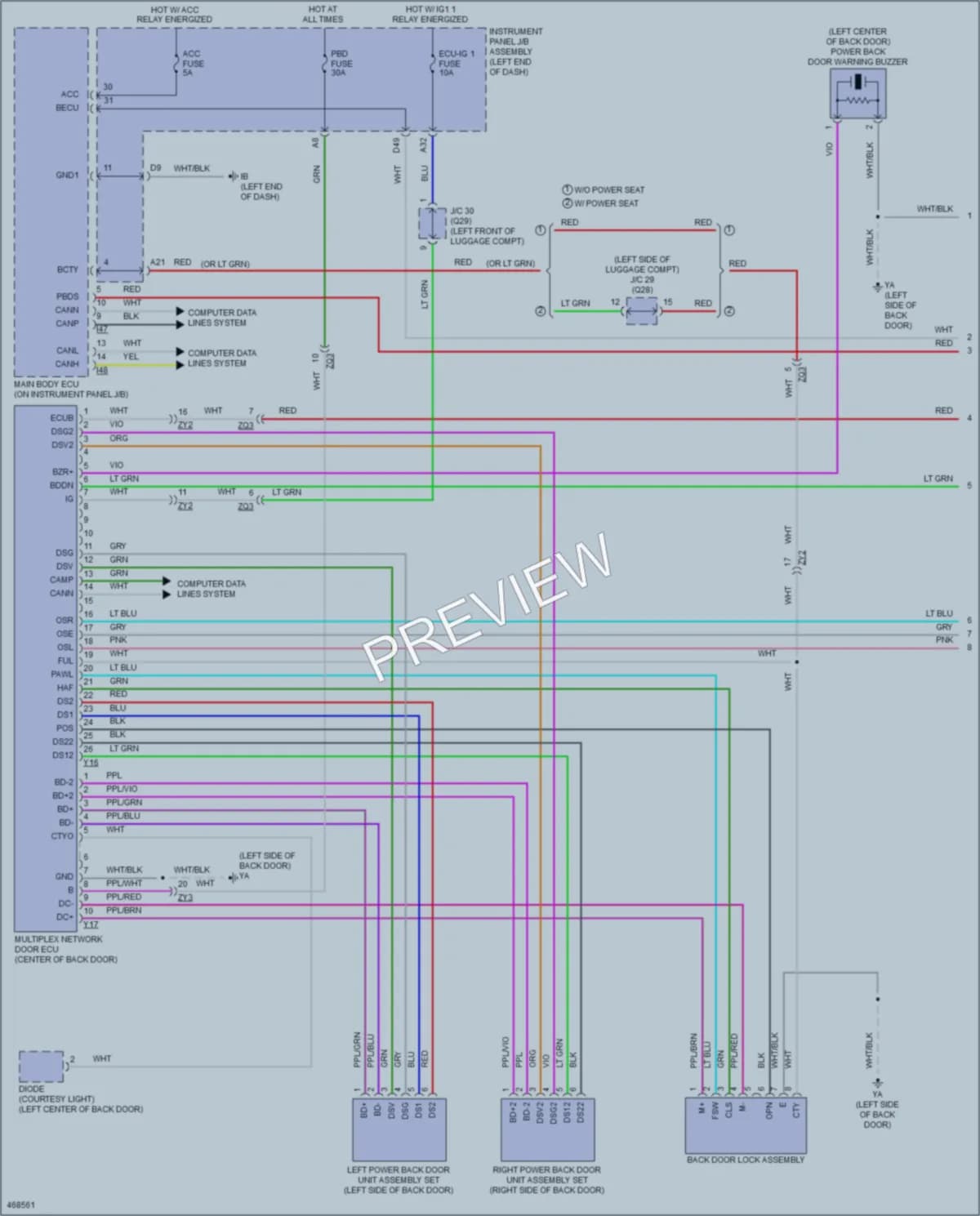 2016 Lexus NX200t Trunk Tailgate Fuel Door wiring diagram preview