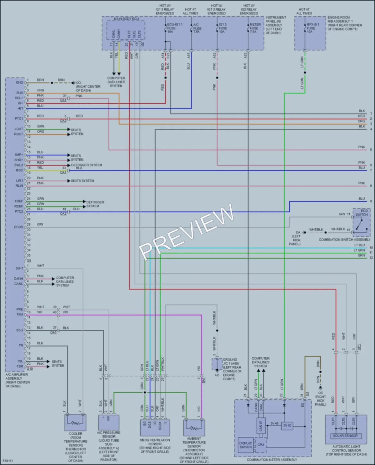 2016 Lexus RC300 Air Conditioning wiring diagram preview