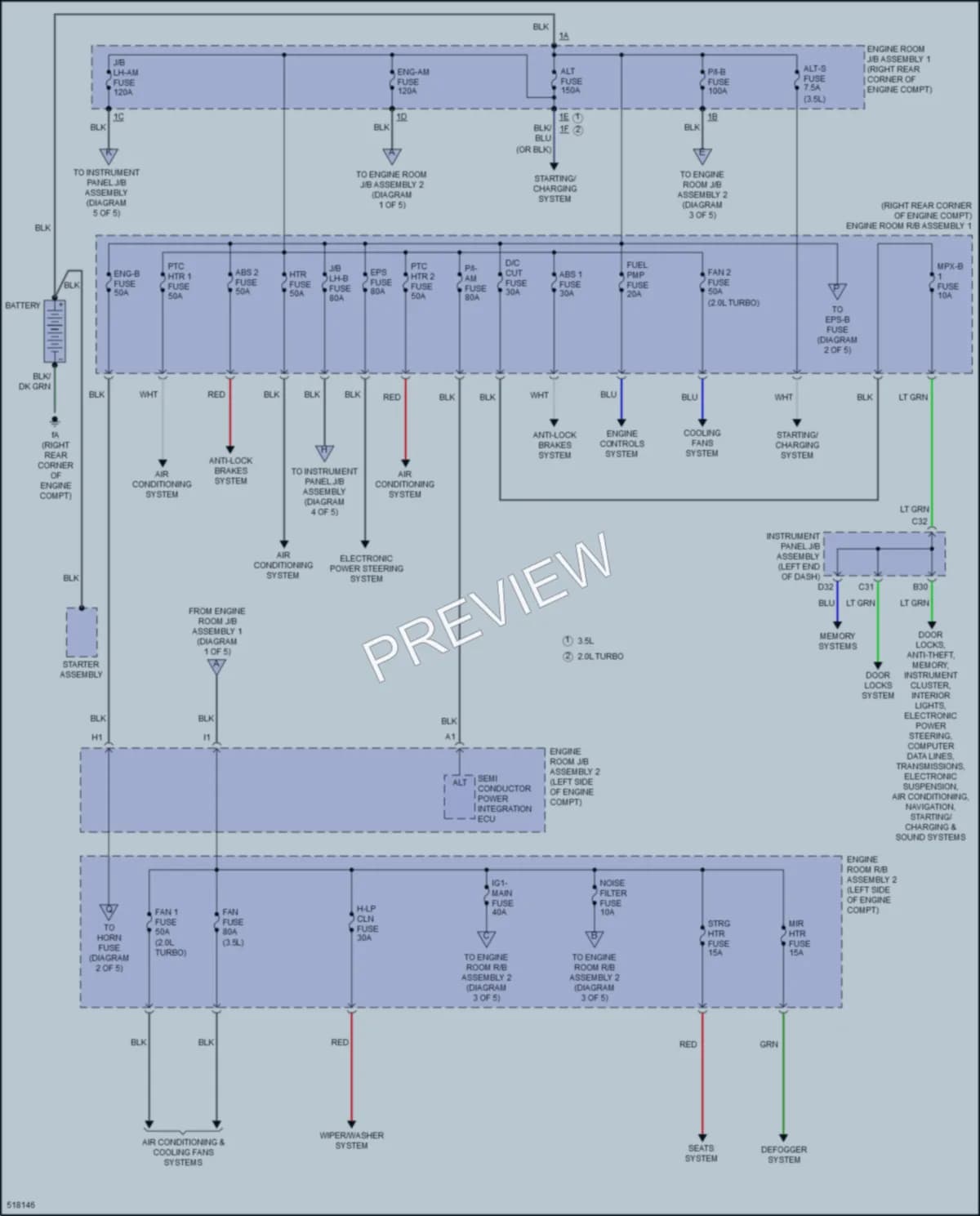 2016 Lexus RC300 Power Distribution wiring diagram preview