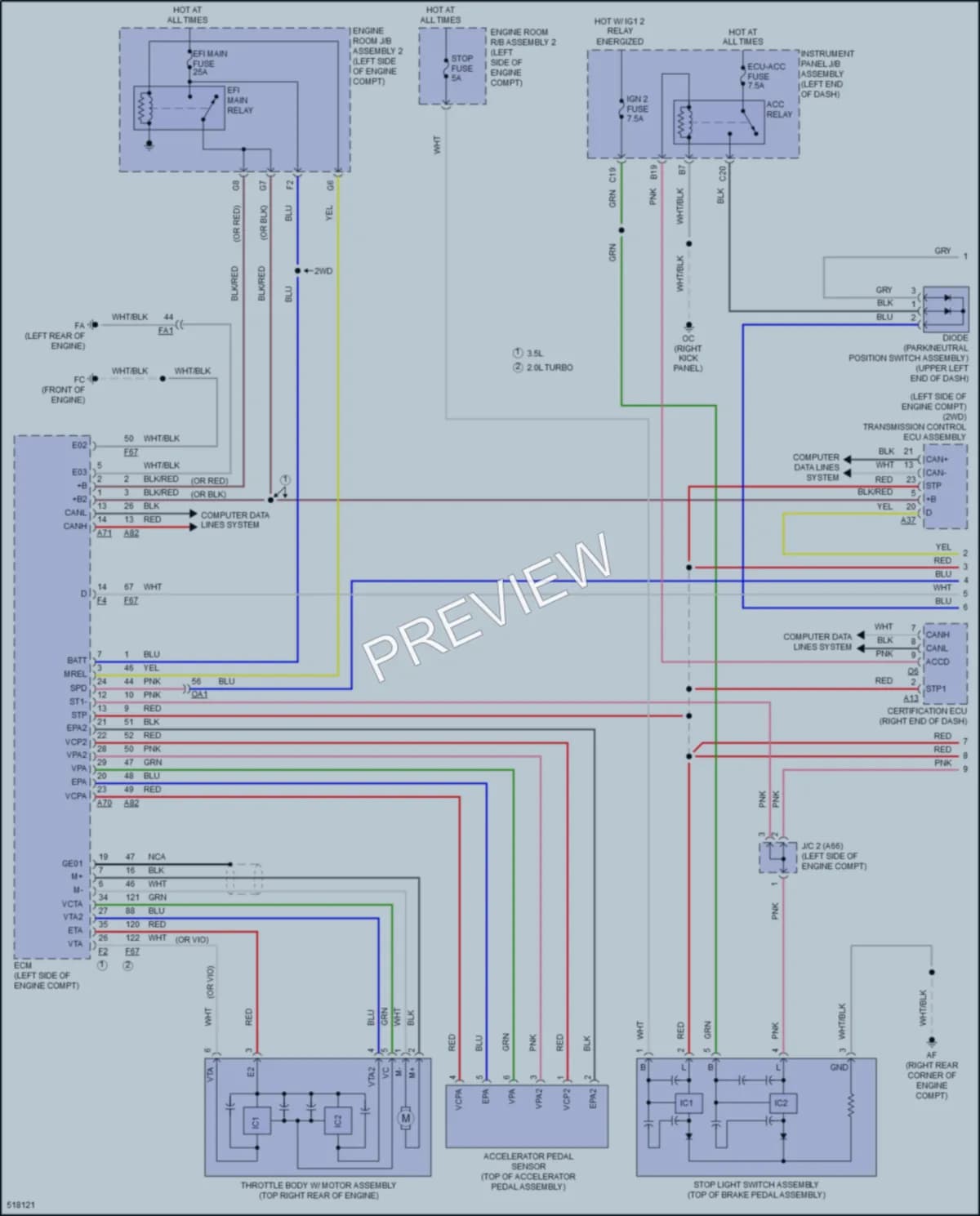 2016 Lexus RC350 Cruise Control wiring diagram preview