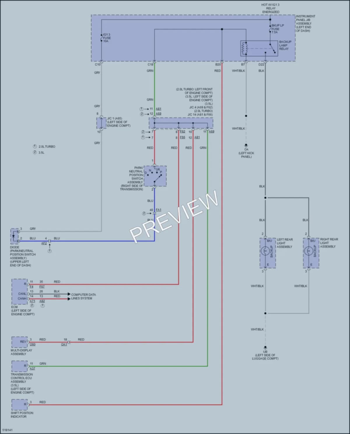 2016 Lexus RC350 Exterior Lights wiring diagram preview