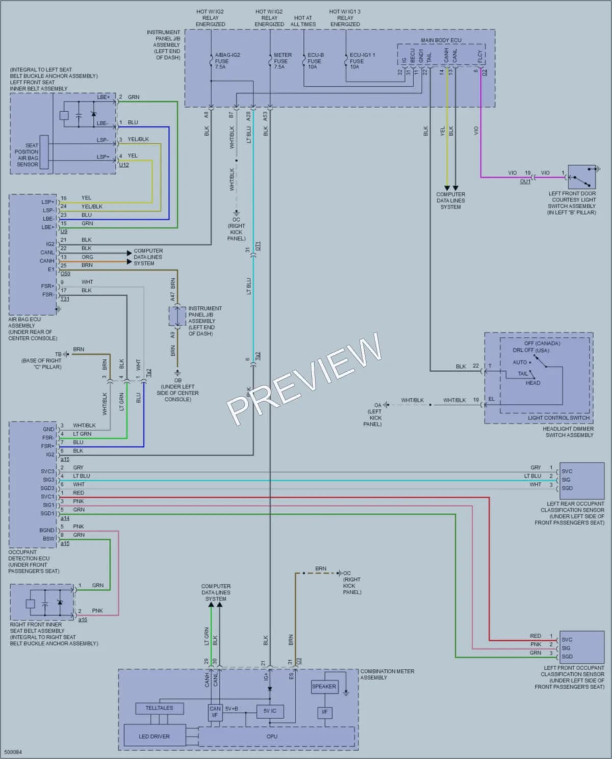 2016 Lexus RCF Warning Systems wiring diagram preview