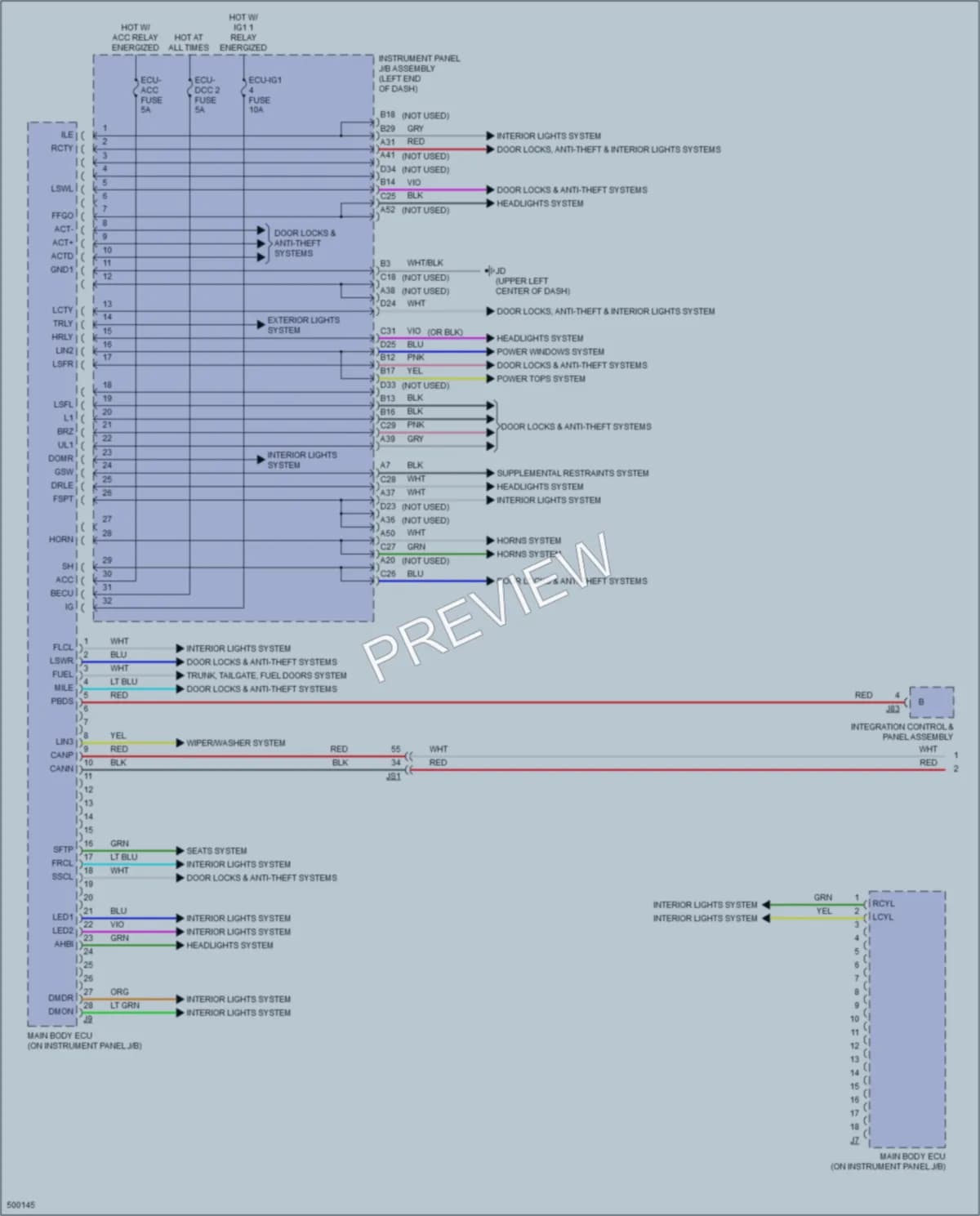 2016 Lexus RX350 Body Control Modules wiring diagram preview