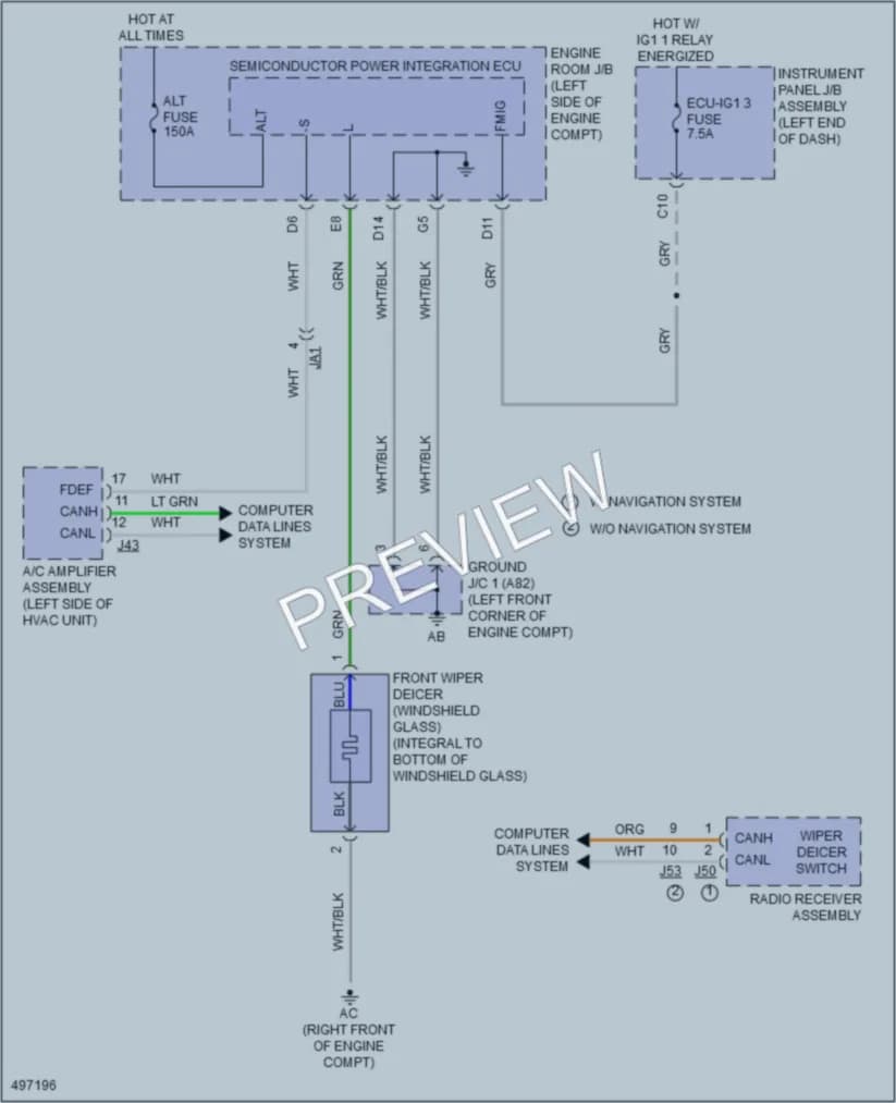 2016 Lexus RX350 Defoggers wiring diagram preview