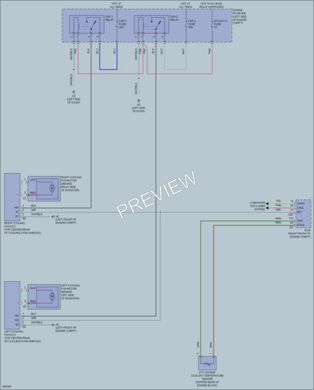 2016 Lexus RX450h Cooling Fan wiring diagram preview