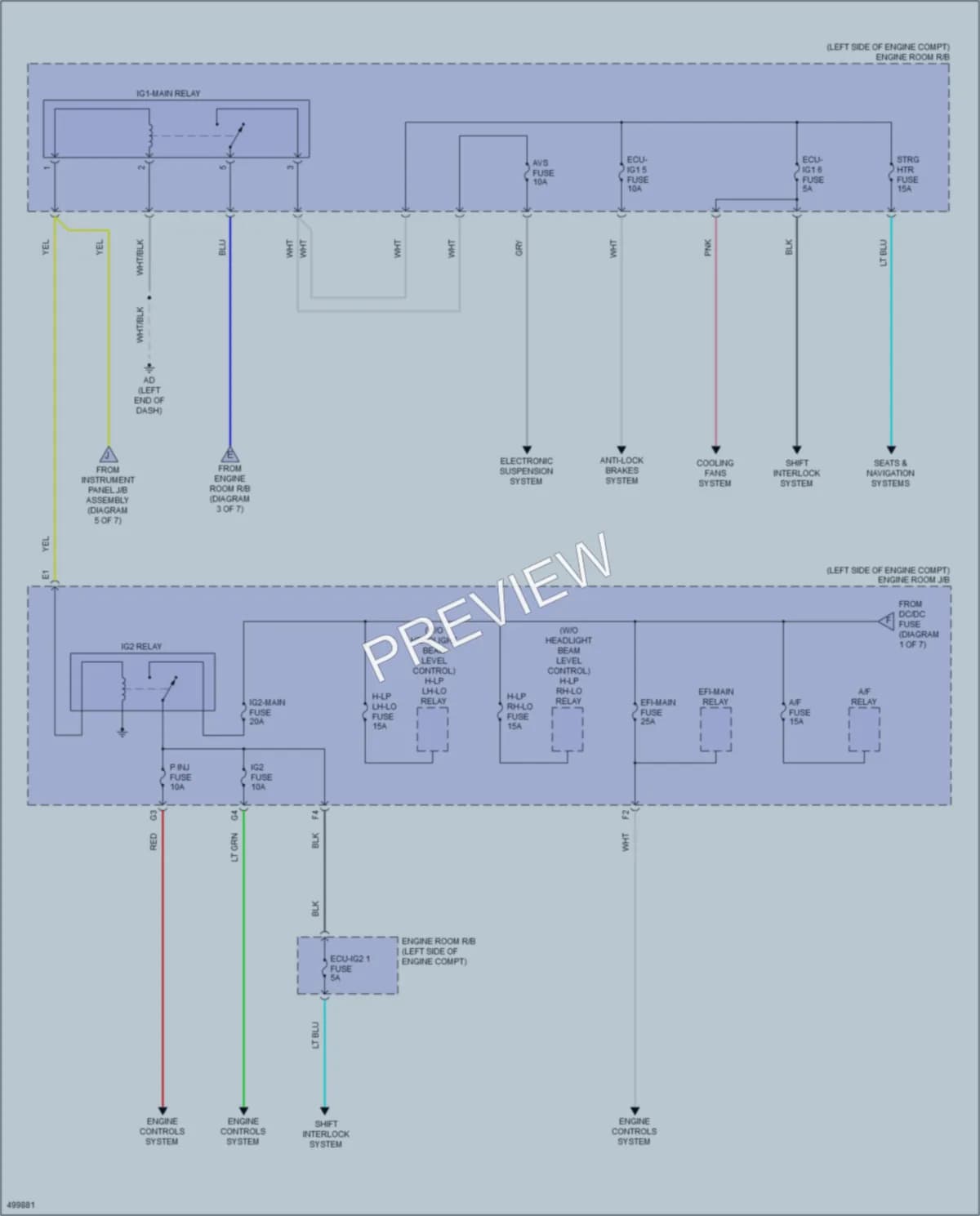 2016 Lexus RX450h Power Distribution wiring diagram preview