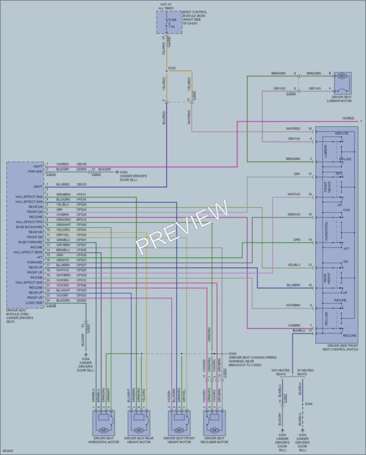 2016 Lincoln MKC Memory Systems wiring diagram preview