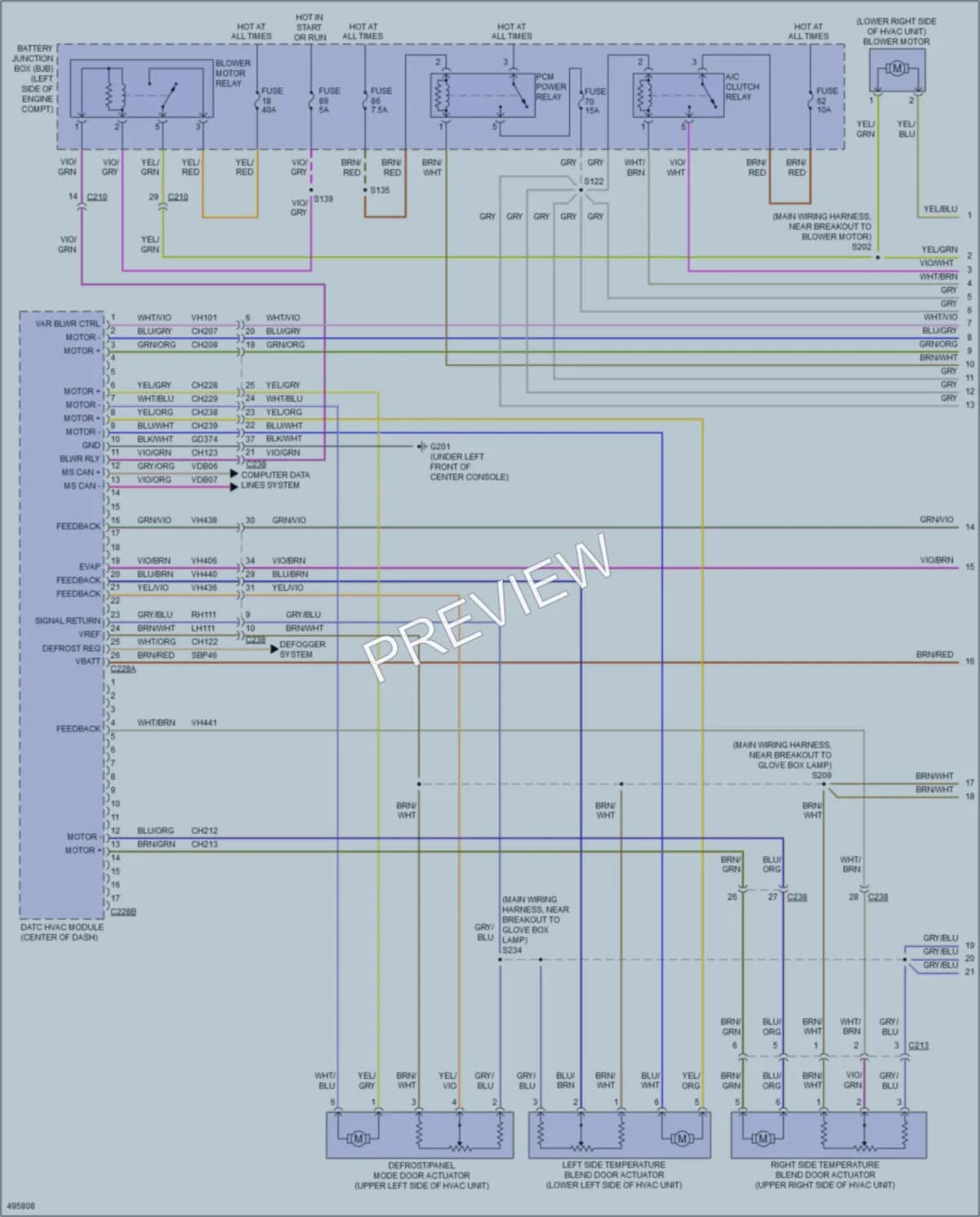 2016 Lincoln MKS Air Conditioning wiring diagram preview