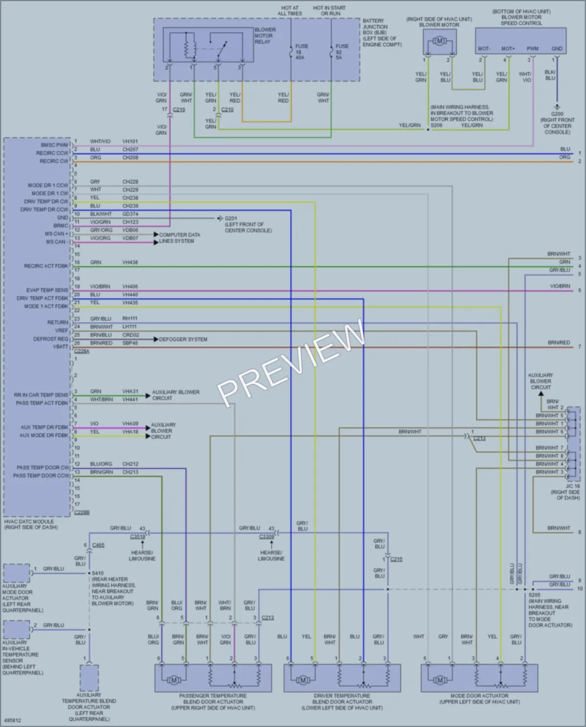 2016 Lincoln MKT Air Conditioning wiring diagram preview