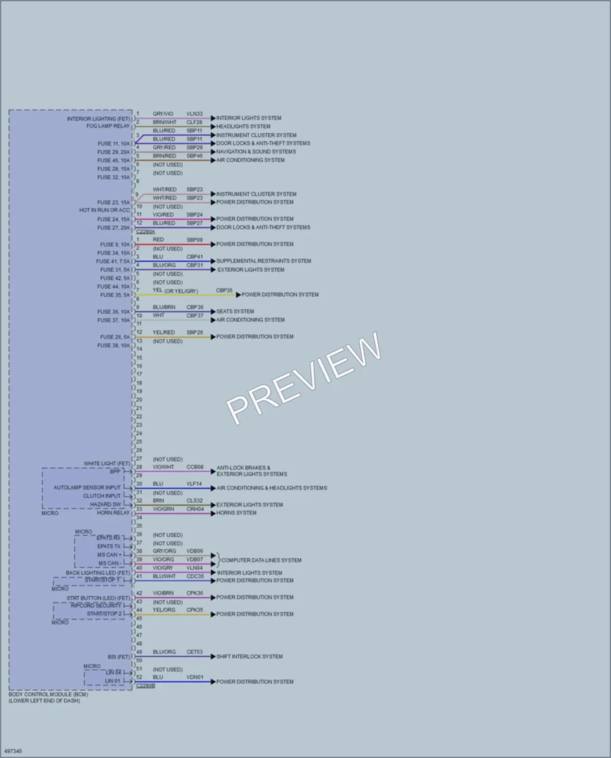 2016 Lincoln MKT Body Control Modules wiring diagram preview