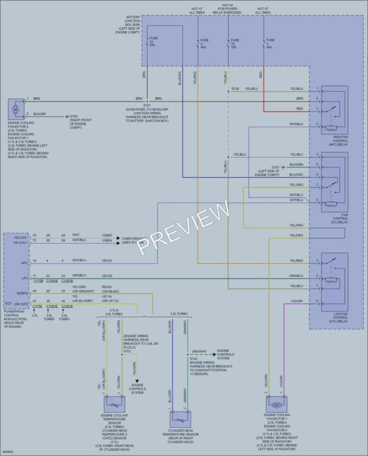2016 Lincoln MKT Cooling Fan wiring diagram preview