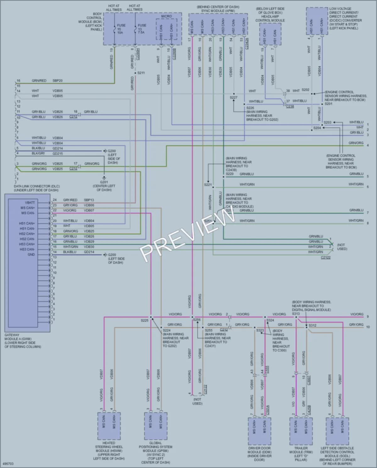 2016 Lincoln MKX Computer Data Lines wiring diagram preview