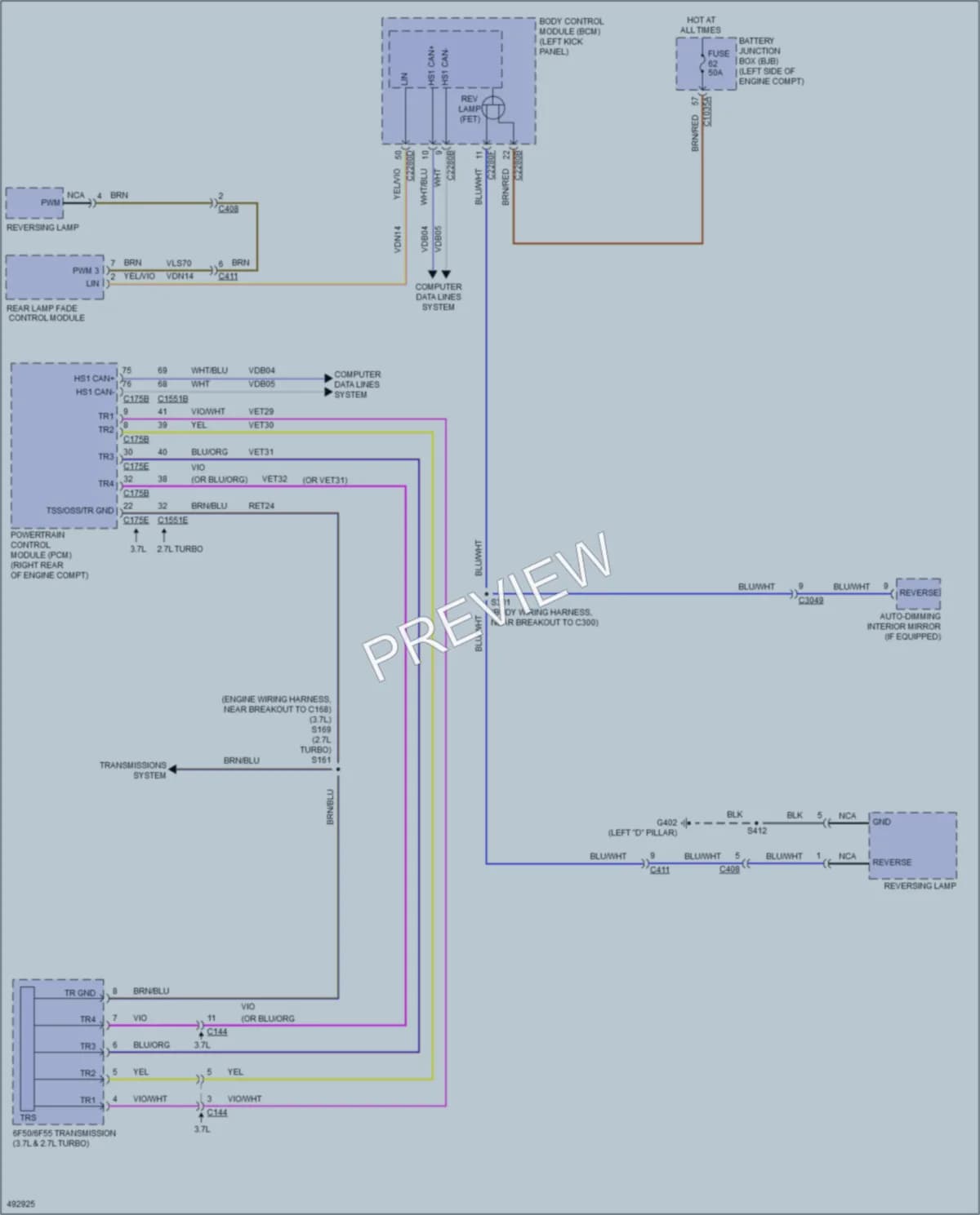 2016 Lincoln MKX Exterior Lights wiring diagram preview