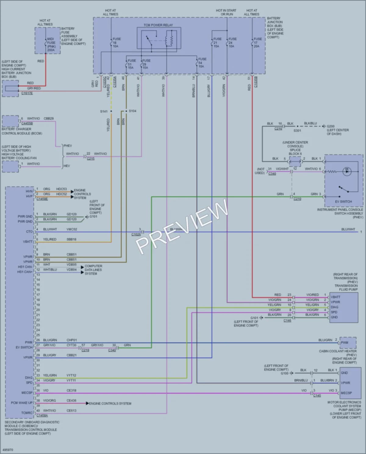 2016 Lincoln MKZ Transmission wiring diagram preview