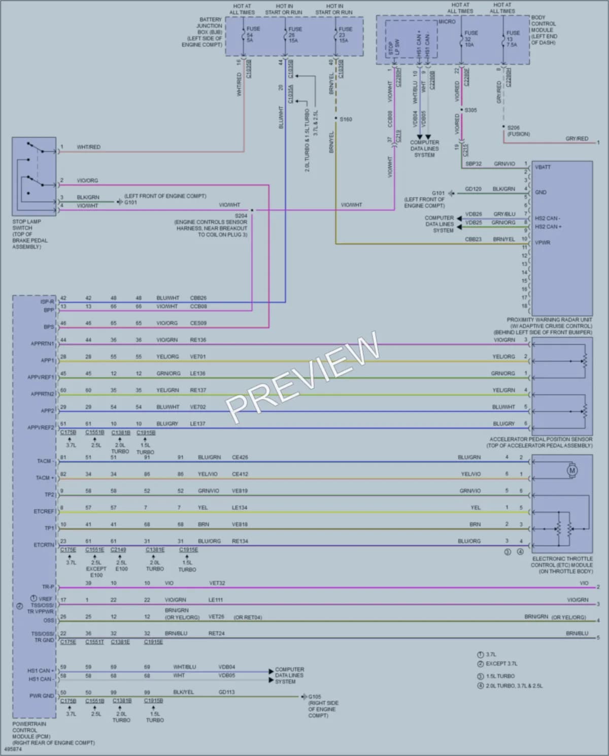 2016 Lincoln MKZHybrid Cruise Control wiring diagram preview