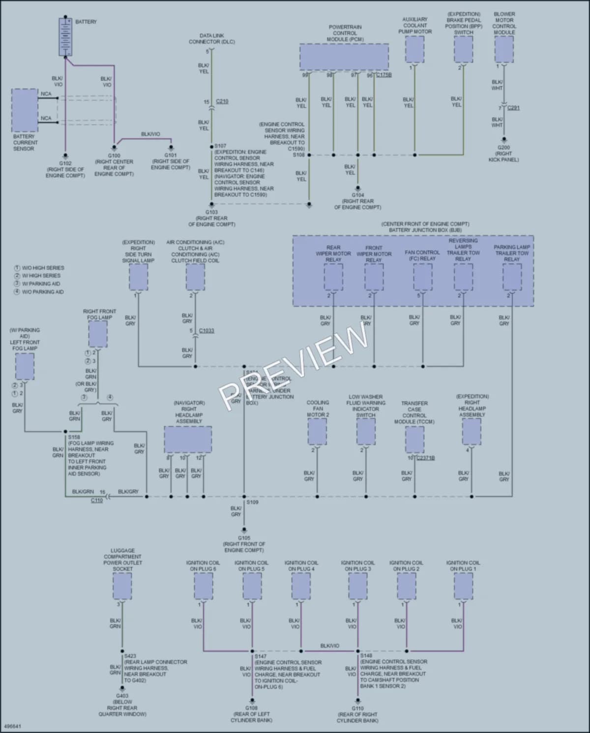 2016 Lincoln Navigator Ground Distribution wiring diagram preview