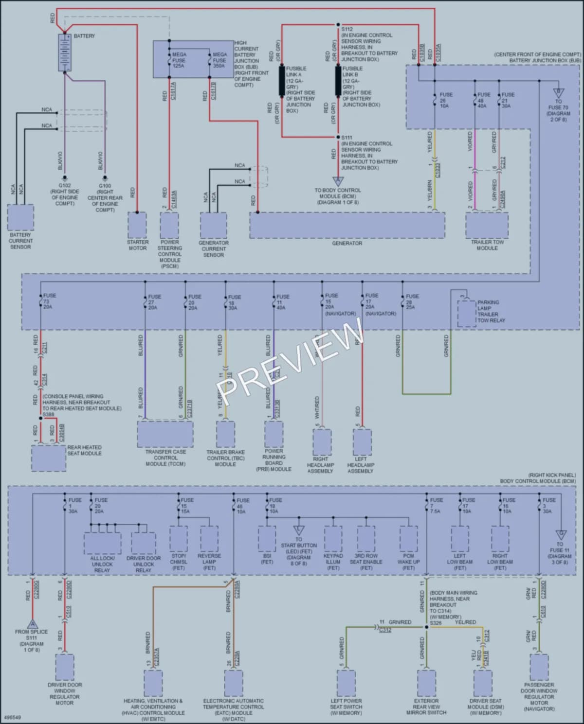 2016 Lincoln NavigatorL Power Distribution wiring diagram preview