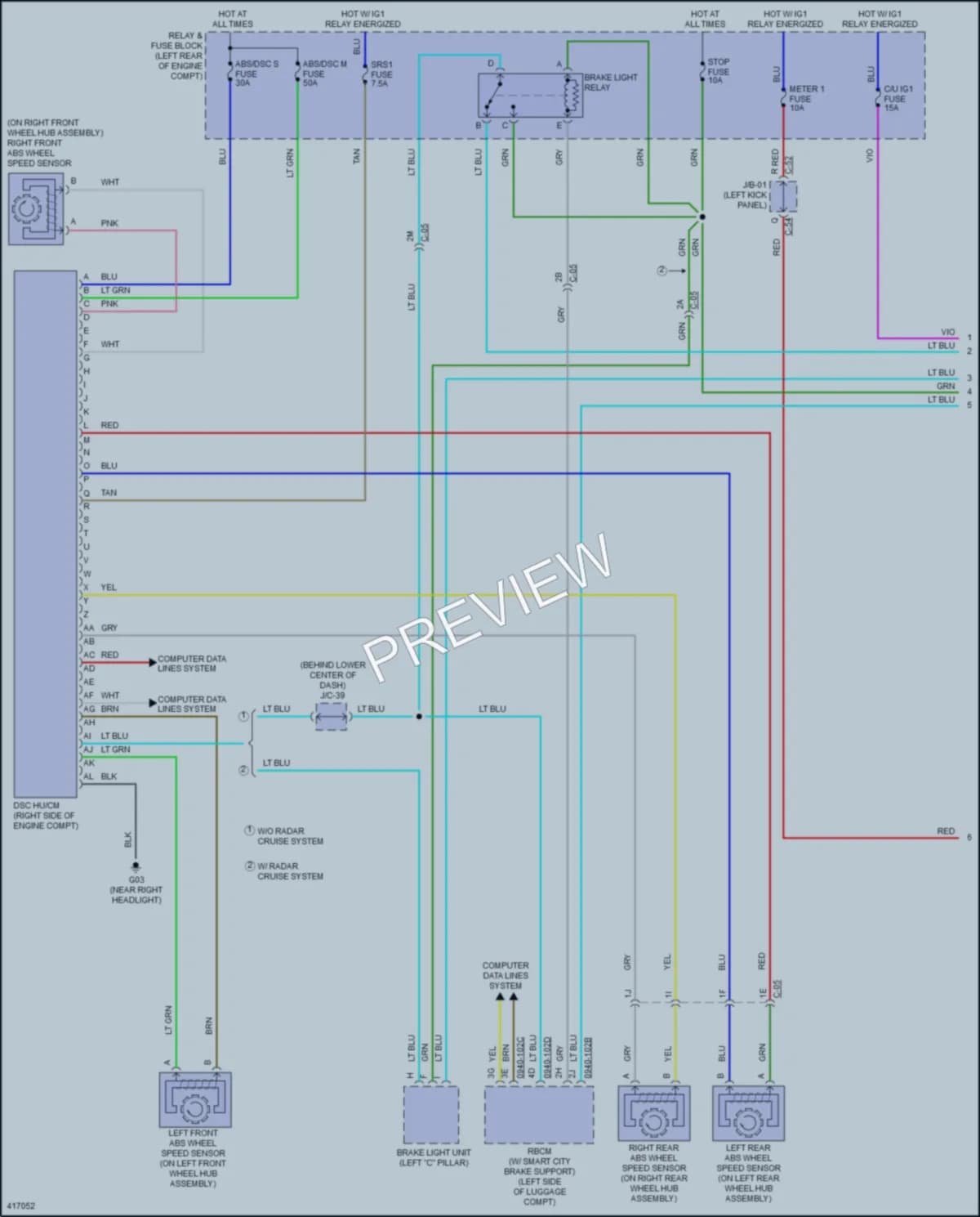2016 Mazda 3 Anti Lock Brakes wiring diagram preview