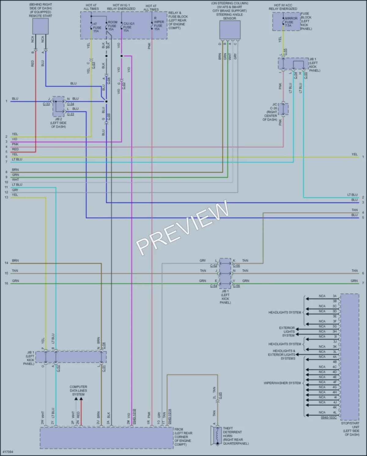 2016 Mazda 3 Anti Theft wiring diagram preview