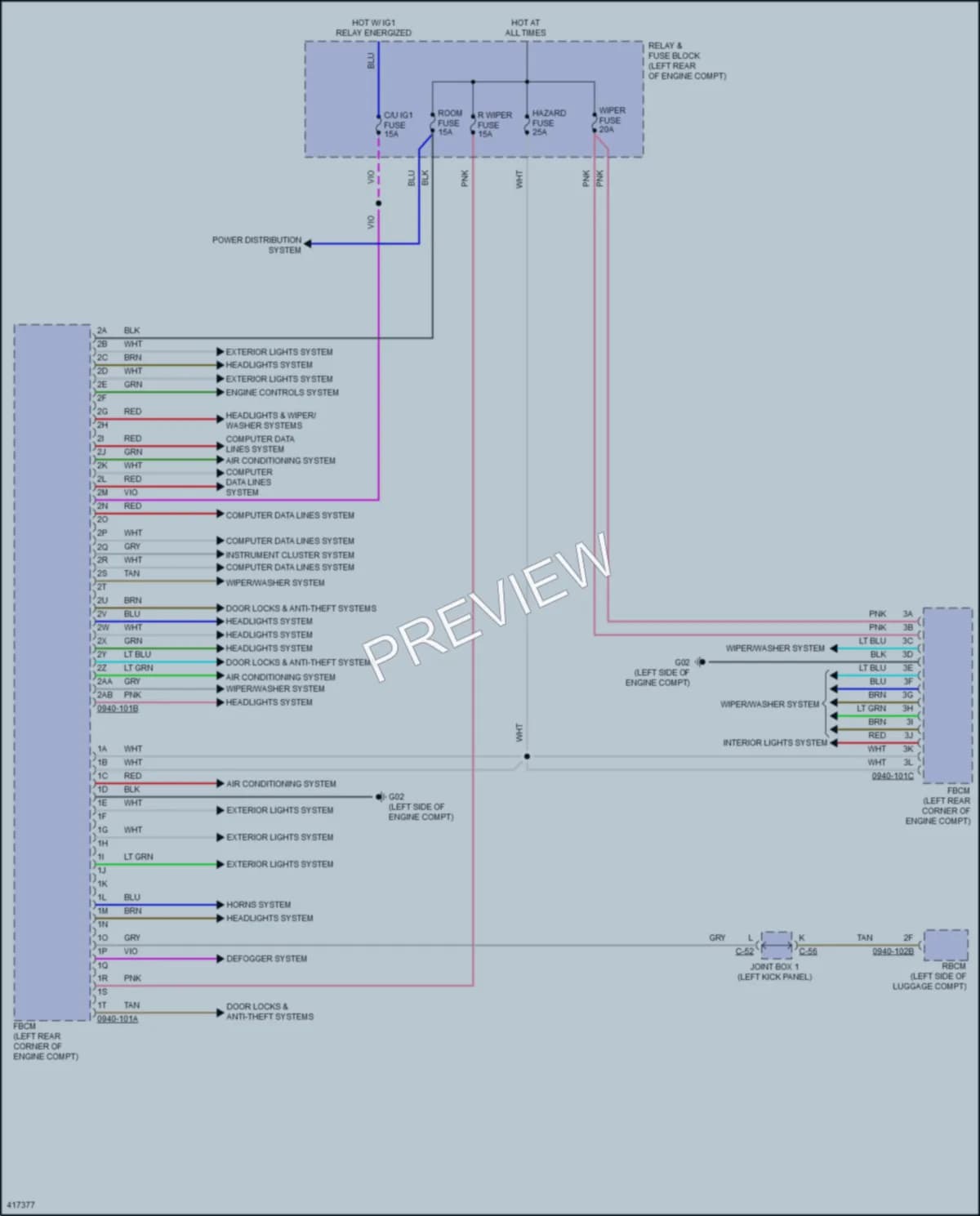 2016 Mazda 3 Body Control Modules wiring diagram preview