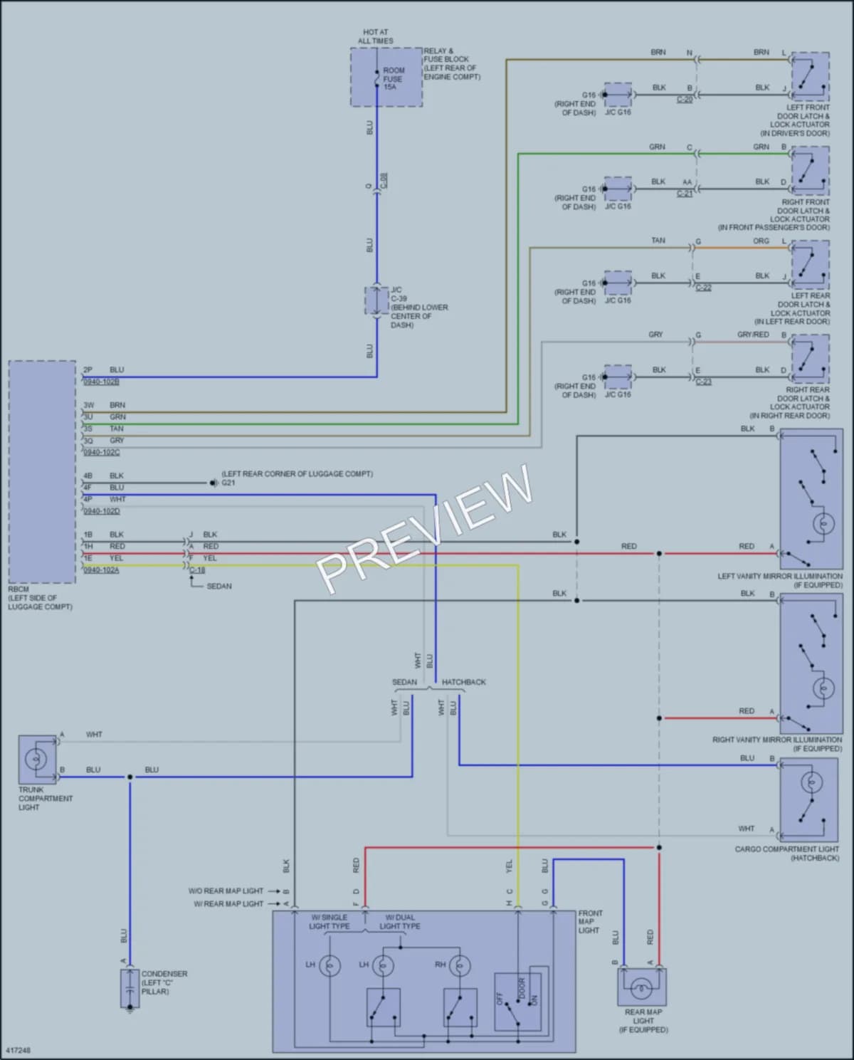 2016 Mazda 3 Interior Lights wiring diagram preview